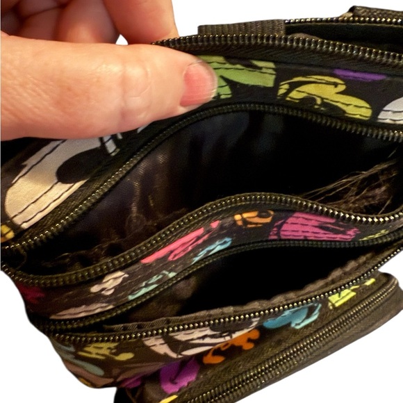 Disney Parks Mickey Mouse Multicolor Nylon Crossbody Handbag  - 6.25" x 8.5" - Picture 7 of 14